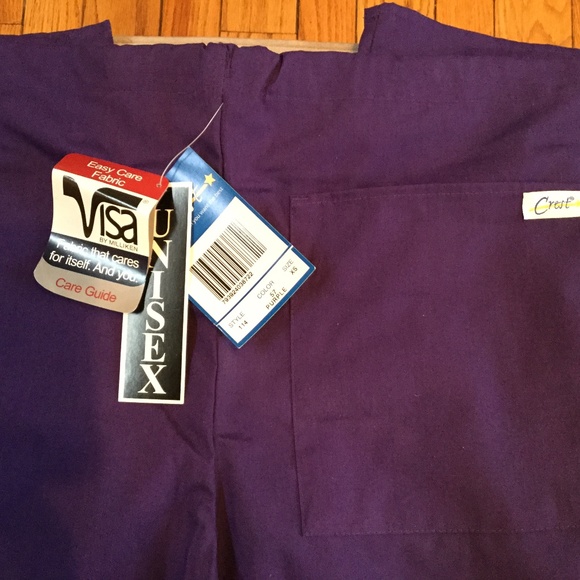 CREST SCRUB PANTS, PURPLE, SIZE XS, STYLE 114, NWT - Picture 4 of 6